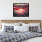 De Crimson Dawn Canvas Afdruk (Insitu (Slaapkamer))