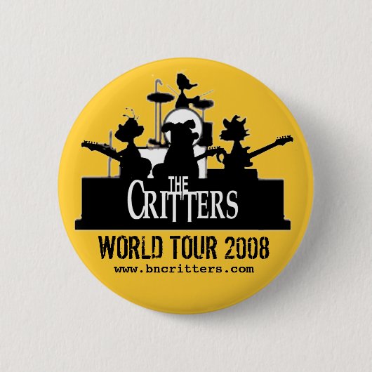 De Critters. concertknoppen Ronde Button 5,7 Cm (Voorkant)