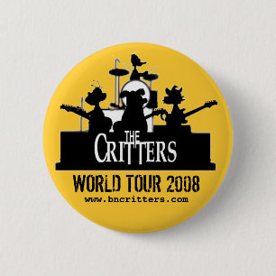 De Critters. concertknoppen Ronde Button 5,7 Cm