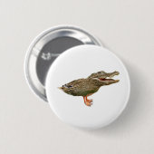 De crocoduck met voeten ronde button 5,7 cm (Voorkant /achterkant)