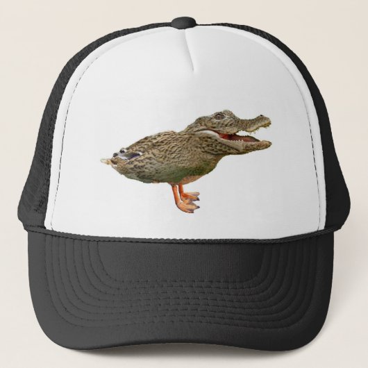 De crocoduck met voeten trucker pet (Voorkant)