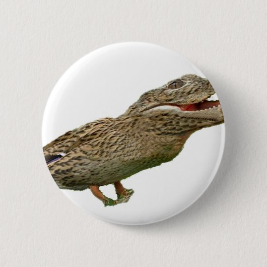 De crocoduck ronde button 5,7 cm (Voorkant)