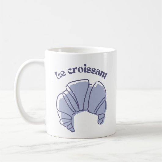 De croissant koffiemok (Links)