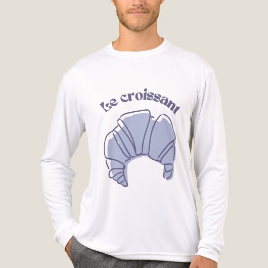 De croissant Tri-Blend shirt (Voorkant volledig)
