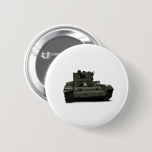 De Cromwell Cruiser Tank Ronde Button 5,7 Cm (Voorkant /achterkant)