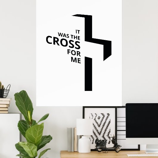 De cross-Final Say Gospel Gezegden Aesthetic Chris Poster (Thuiskantoor)
