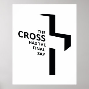 De cross-Final Say Gospel Gezegden Aesthetic Chris Poster