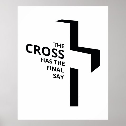 De cross-Final Say Gospel Gezegden Aesthetic Chris Poster (Voorkant)