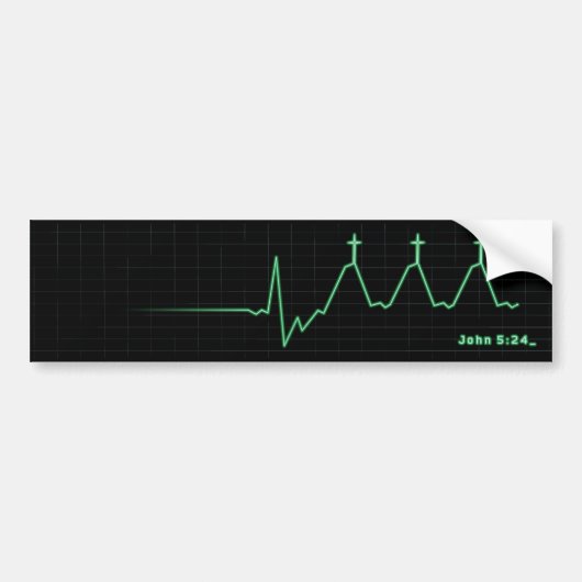 De Crossover EKG Bumpersticker (Voorkant)