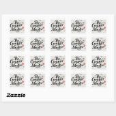 De Croupier Meester Vierkante Sticker (Vel)