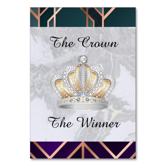 De Crown Winner Card Kaart (Achterkant)
