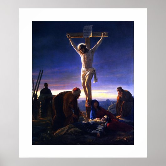 De Crucifixatie van Jezus door Carl Bloch. Fine Ar Poster (Voorkant)