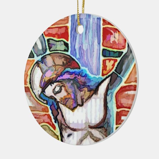 DE CRUCIFIXIE KERAMISCH ORNAMENT (Links)