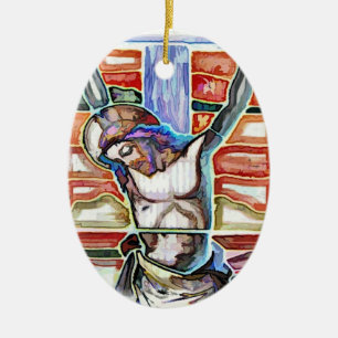 DE CRUCIFIXIE KERAMISCH ORNAMENT