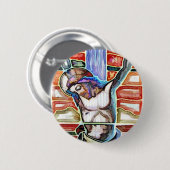 DE CRUCIFIXIE RONDE BUTTON 5,7 CM (Voorkant /achterkant)