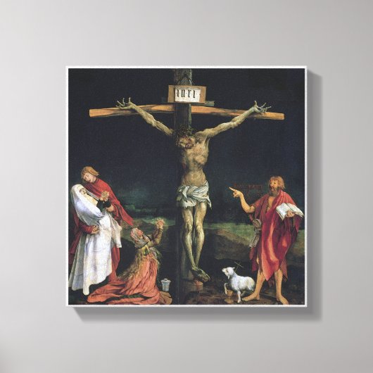 DE CRUCIFIXIE VAN DE ISENHEIM ALTAR PIECE. CANVAS AFDRUK (Voorkant)