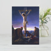 De Crucifixion. Fine Art Easter - aangepaste kaart (Staand voorkant)