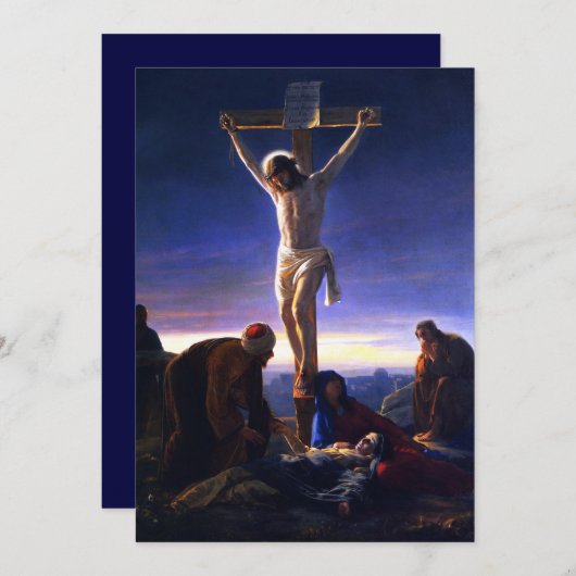 De Crucifixion. Fine Art Easter - aangepaste kaart (Voorkant / Achterkant)