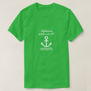 De Cruise van de familie met anker en golven T-shirt