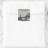 De cruise van de Pandora Vierkante Sticker (Tas)