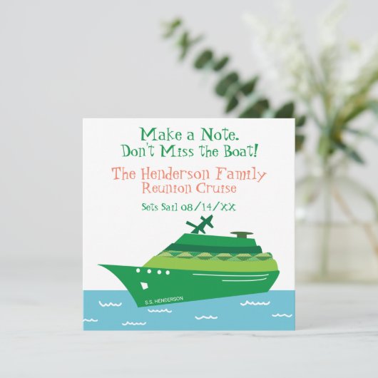 De Cruise van de Reunion sparen de Datum (Staand voorkant)