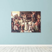 De Cry van de Palleter die verklaart was op Canvas Afdruk (Insitu (Houten vloer))