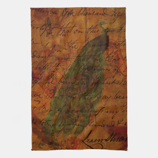 De Cry van de Peacock Theedoek (Verticaal)