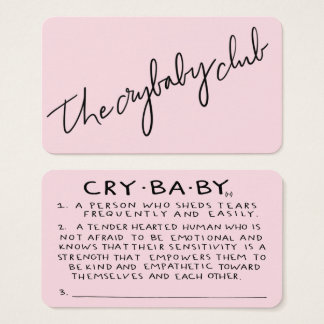 De Crybaby Club Lidmaatschap Kaarten Visitekaartjes