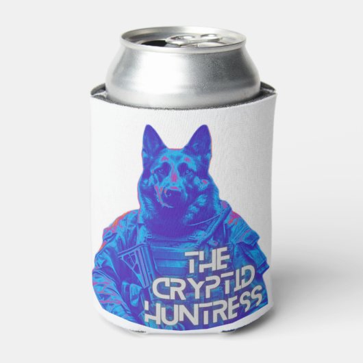 De Cryptid Huntress Dogman Soldier Drink Holder Blikjeskoeler (Blikje Voorkant)