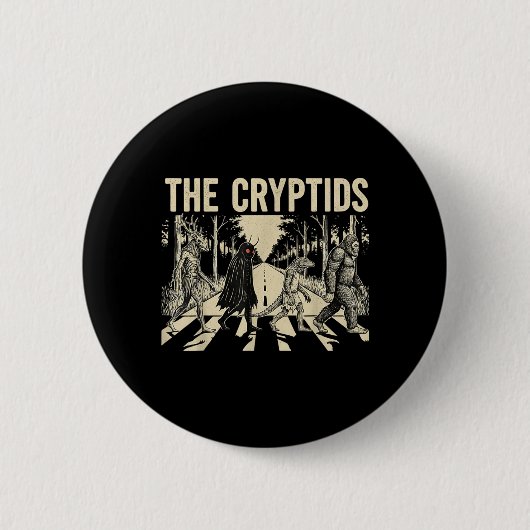 De Cryptids Grappige Bigfoot Mothman Monster Ronde Button 5,7 Cm (Voorkant)