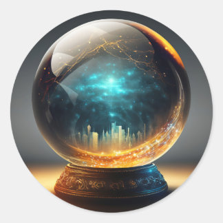 De Crystal Ball van Welvaart Sticker