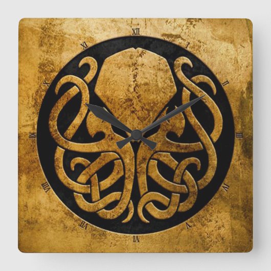 De cthulhu-honger voor de tijd vierkante klok (Voorkant)