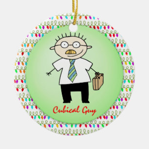 De Cubaanse Kantoor Man Funny Personalized Keramisch Ornament