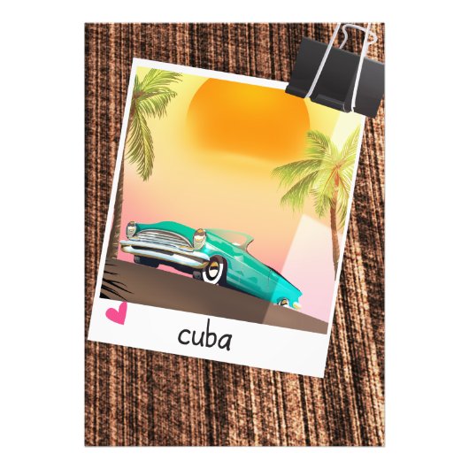 De Cubaanse reisposter van de oldtimers van de aut Foto Afdruk (Voorkant)