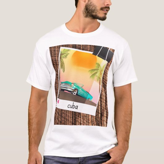 De Cubaanse reisposter van de oldtimers van de aut T-shirt (Voorkant)