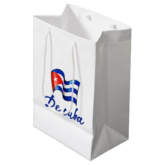 De Cubaanse vlag 🇨 Medium Cadeauzakje (Voorkant Gekanteld)