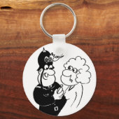 De Cuckoo Clock Helmet van de politie. Funny Carto Sleutelhanger (Voorkant)