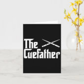 De Cue Father Funny Pool Billiards Player Gift Kaart (Gele Bloem)