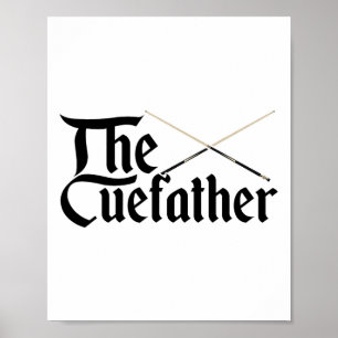 De Cuefather Billard Snooker Pool Billardplayer C Poster