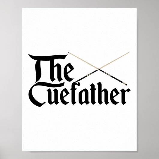 De Cuefather Billard Snooker Pool Billardplayer C Poster (Voorkant)