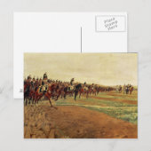 De Cuirassiers voor hun lading bij de slag Briefkaart (Voorkant / Achterkant)