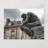De culptuur van Thinker Rodin Paris Briefkaart (Voorkant)