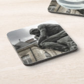De culptuur van Thinker Rodin Paris Drankjes Onderzetter (Linkerzijde)