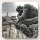 De culptuur van Thinker Rodin Paris Drankjes Onderzetter (Voorkant)