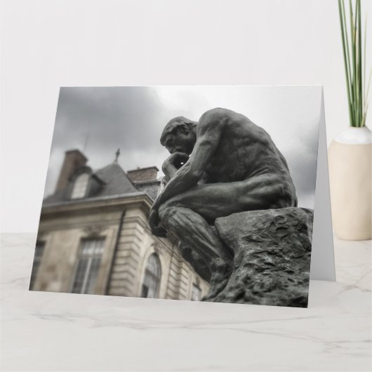 De culptuur van Thinker Rodin Paris Kaart (Voorkant)