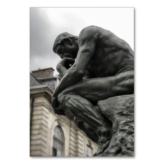 De culptuur van Thinker Rodin Paris Kaart (Voorkant)