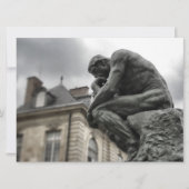De culptuur van Thinker Rodin Paris Kaart (Voorkant)