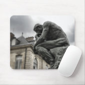 De culptuur van Thinker Rodin Paris Muismat (Met muis)
