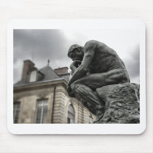 De culptuur van Thinker Rodin Paris Muismat (Voorkant)