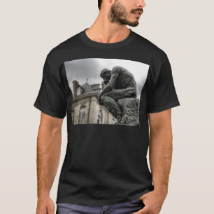 De culptuur van Thinker Rodin Paris T-shirt